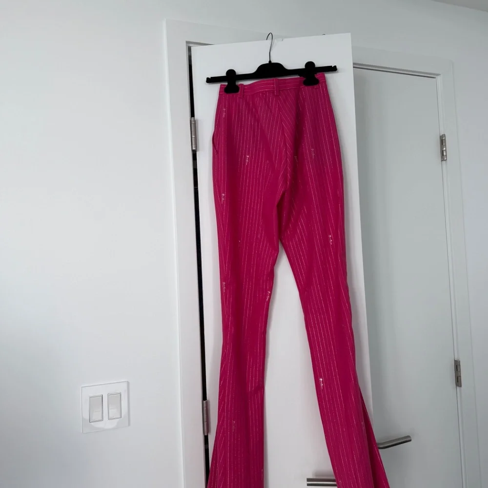 Pink Versace Pants with silver stitching - Picture 6 of 7